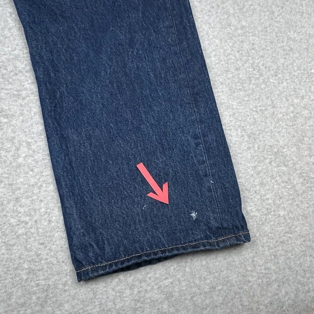 Levis Original 501 Jeans Mens‎ 40x29 Button Fly Blue Denim Straight Leg Y2K 2009